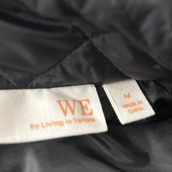 WE by Living In Yellow Black Quilted Puffer Jacket Size Medium NWOT - Picture 10 of 10